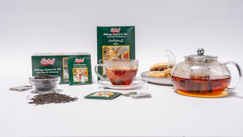 Pack 100 Sadaf Cardamom Tea Bags - Special Blend Tea with Cardamom - Ceylon Black Tea - Quicktea Product harvested