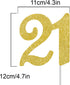 Number 21 Cake Topper - Happy 21th Birthday or Anniversary Party Decoration Supplies