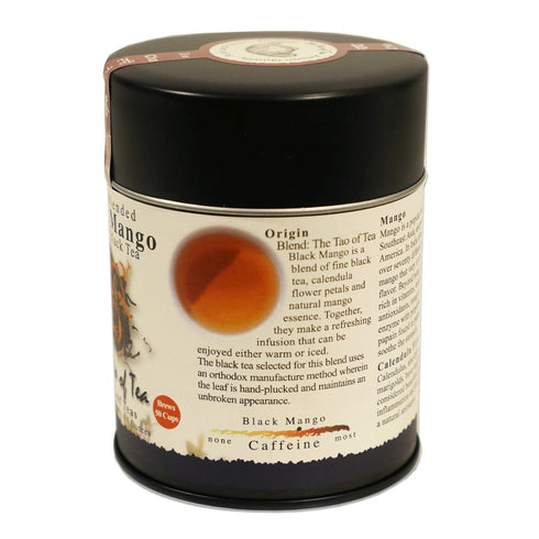 4 The Tao of Tea, Black Mango Black Tea, Loose Leaf, Ounce Tin