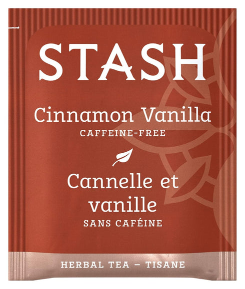 18 Count (Pack 6) 108 Stash Tea Cinnamon Vanilla Herbal Tea - Caffeine Free, Non-GMO Project Verified Premium Tea