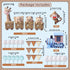 Foofluckii 24-Piece Set Animal Train Cake Decoration with Giraffe, Elephant, Pig, Bear, and Monkey - Themed Cake