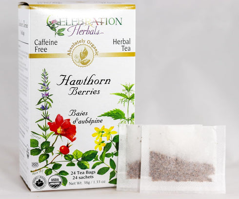 Celebration Herbals 24 Count Organic Hawthorne Berries Tea Bags