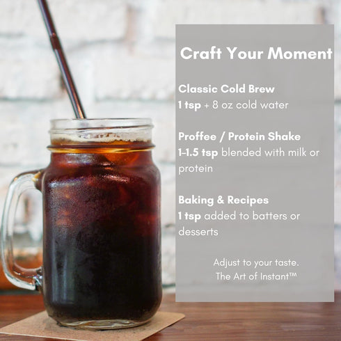 (10 oz) (100 Civilized Coffee Instant Cold Brew Coffee Powder Medium Dark Roast Non-GMO Jar Servings)