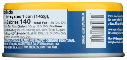 5 oz Wild Planet Wild Skipjack Light Tuna, Sea Salt