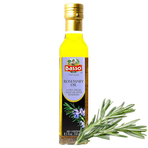 BASSO 1904 - Rosemary Oil, Infused Premium Extra Virgin Olive Oil, 8.5