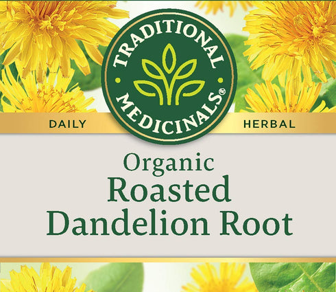 16 6 Traditional Medicinals Organic Roasted Dandelion Root Herbal Wrapped Tea Bags - ct - pk