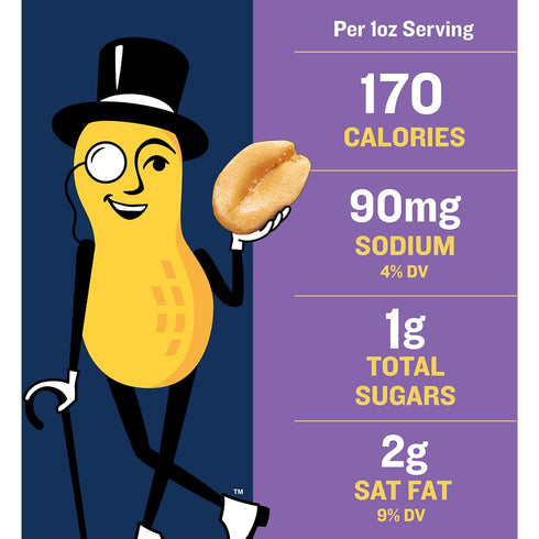 56oz PLANTERS Salted Mixed Nuts, Peanuts, Almonds, Cashews, Brazil Nuts and Pecans, Party Snack, Plant-Based Protein