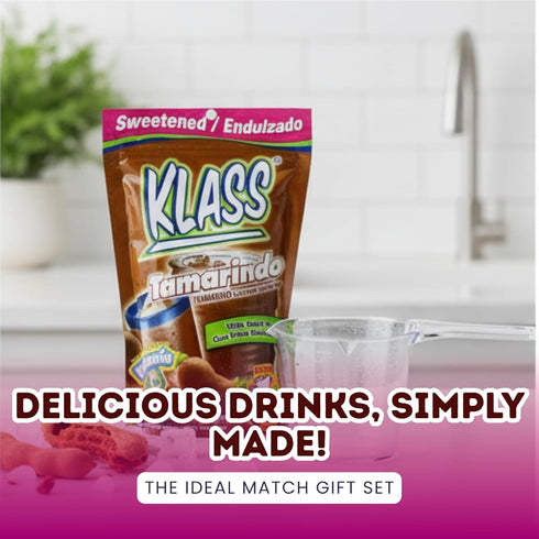 GROVE 3x 14.1 OZ Set (3 Klass Bev Mix Tamarindo Sweetened Bundle with Measuring Cup Traditional Aguas Frescas Drink Mix