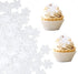 50pcs Snowflake Cake Decorations, Edible Cake Toppers, Snowflake Cupcake Toppers for Winter Cake Decoration