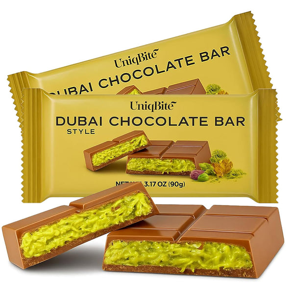 2 PACK Dubai Chocolate Bar Pistachio, 6.34 Oz, Milk Chocolate Bar with
