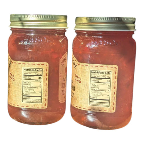Generic 2 Pack (18 oz The Dutch Kettle Hot Jalapeo Pepper Jelly Jars) Homemade Amish Style Sweet & Spicy Spread Made