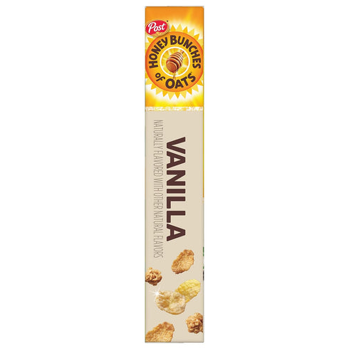 12 oz Honey Bunches of Oats Vanilla Cereal, Breakfast Cereal with Crunchy Oats and Granola Clusters, Box