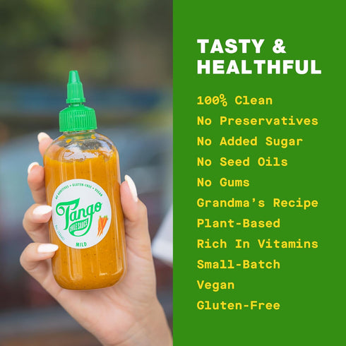 MILD Tango – Scotch Bonnet Carrot Hot Sauce, Mild Heat, Flavor First, Vegan, Gluten-Free, 8 oz