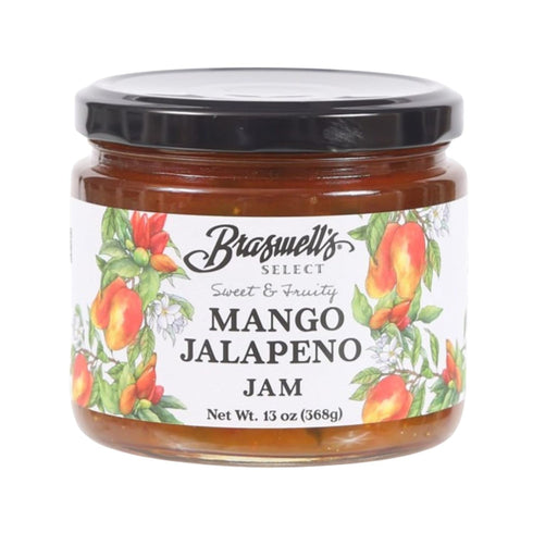 Braswell's Select Jam Preserved in Collectible Drinkware - 13 Oz (Mango Jalapeno,