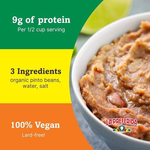 15 oz (Pack 6) La Preferida Organic Refried Beans