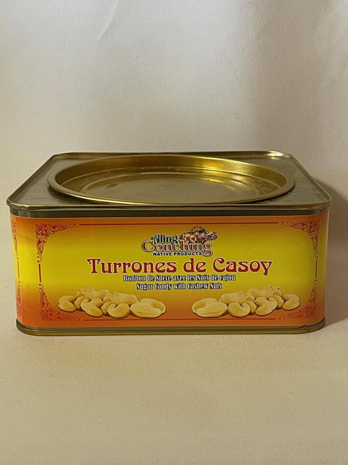 Aling Conching Turrones de Casoy, Cashew Candy in Can, Net Wt 212g