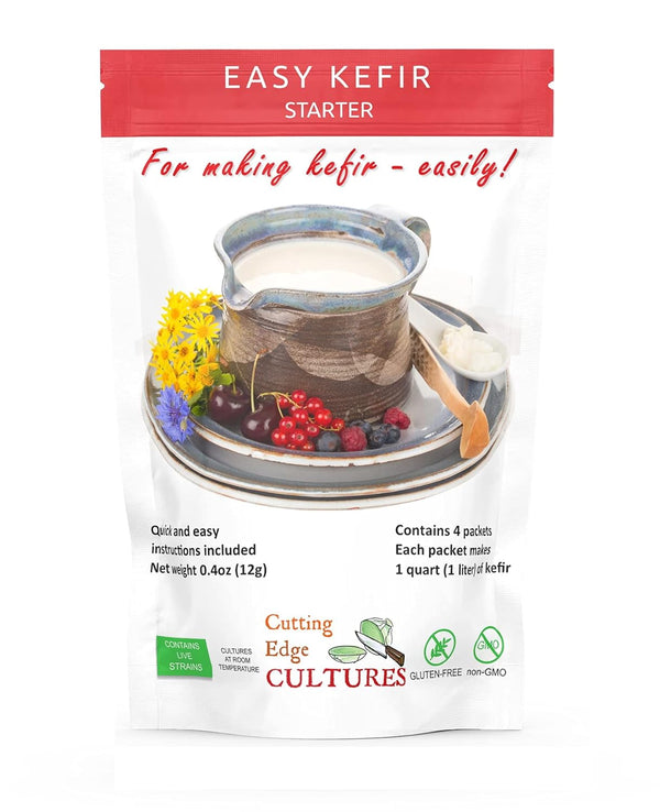 Cutting Edge Cultures Easy Kefir Starter Culture, 4 Pack, 20g