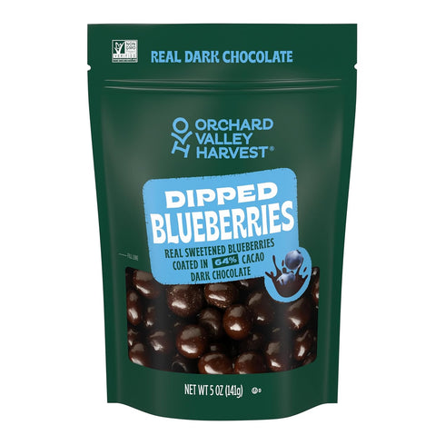 Dark Chocolate Dipped Blueberries 5 oz (Pack of 1), Made With Real