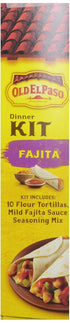 10 12.5 oz Old El Paso Fajita Dinner Kit with Flour Tortillas, Mild Fajita Sauce, and Seasoning Mix, Easy Meal Prep