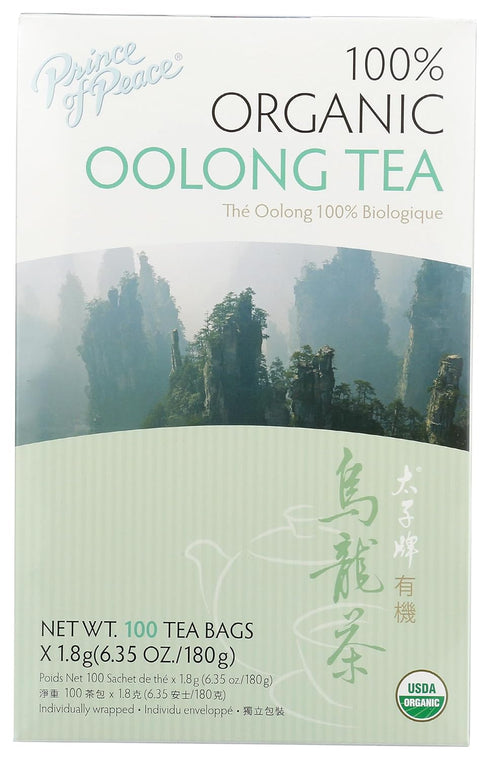 Prince of Peace Organic Oolong Tea, 100 Tea Bags 100% Organic Black