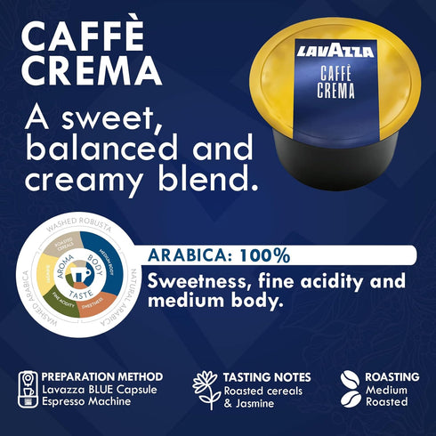 Pack 30 Count (10 Lavazza Blue Coffee Pods Variety Includes Top Class, Gold Selection & Caff Crema Each) Single-Serve