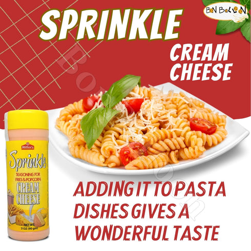 ?? Sprinkle Cream Cheese Seasoning for Fries and Popcorn - Natural Powder Spice (2 Pack = 6.35 oz / 180 gm)