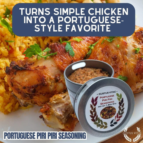 GLP-1 Portuguese Piri Piri Fire Seasoning | Gourmet Spice Blend | Non GMO, All Natural | Handmade in Small Batches