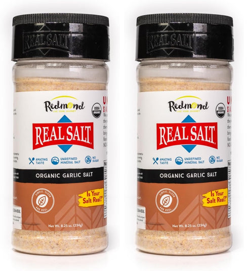 Redmond Real Sea Salt - Natural Unrefined Organic Gluten Free, Garlic Salt