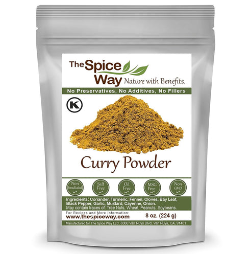 The Spice Way Curry Powder - Authentic Seasoning, Salt Free, No Preservatives, 8 oz