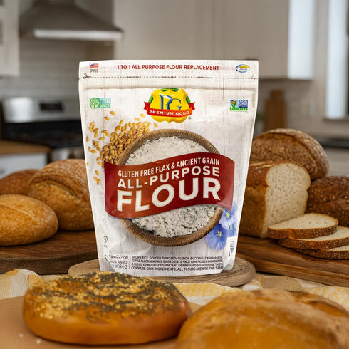 5 Omega-3, Premium Gold Gluten Free All Purpose Flour, Pound, Gluten-Free, Non-GMO, Kosher, High In Fiber, Source