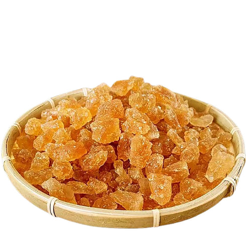 UpBots Yellow Rock Sugar 17.6oz. Transparent Yellow Crystal Rock Sugar, Block Shaped Rock