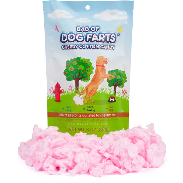 Bag Of Dog Farts Cherry Cotton Candy Funny Dog Lover Gift, Unique Birthday for Friends, 3 Ounces