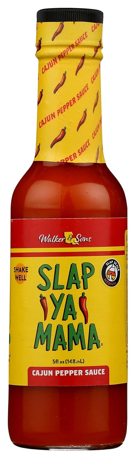Slap Ya Mama Louisiana Style Hot Sauce, Cajun Pepper Flavor, 5 Ounce Bottle, 1 Pack