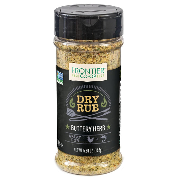 Frontier Co-op Buttery Herb Dry Rub Seasoning, 5.36 oz - Dry Rub