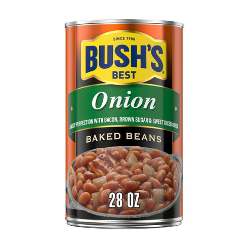 Bush's Canned Onion Baked Beans (Pack of 1), Protein, Good Source of