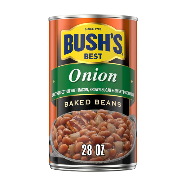 Bush's Canned Onion Baked Beans (Pack of 1), Protein, Good Source of