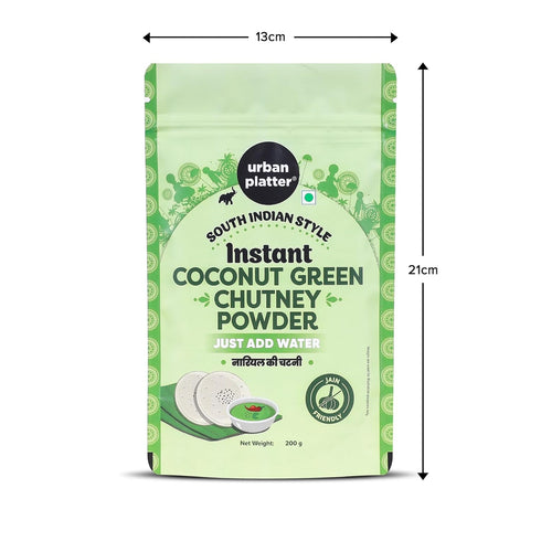 7.05 Oz (200g) Urban Platter Coconut Green Chutney Powder | | Flavorful & Ready to Use | Just Add Water | Traditional