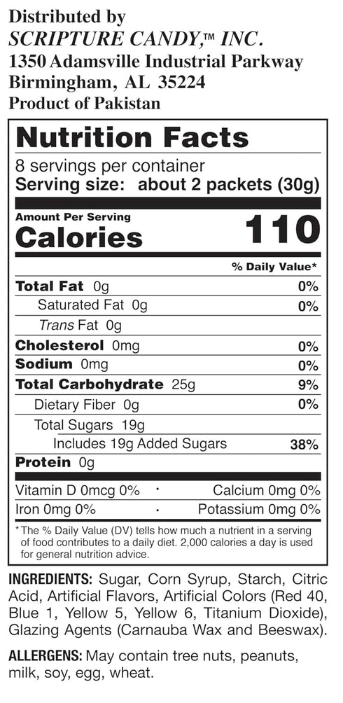 Scripture Candy, The Jelly Bean Prayer Spring Themed Bag, 17 Count, Net wt. 8.5oz (240g)