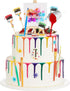Taiyin 34 Pcs Art Cake Decorations, Cupcake Toppers, Artist Themed Cake Decor for Kids Birthday Party Supplies