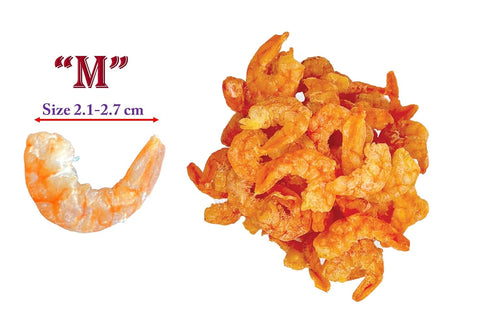 7Oz (200 Dried Shrimps of M size for Thai Recipes and Asian Cuisine, Seafood Flavor with No Shell and Headless As a