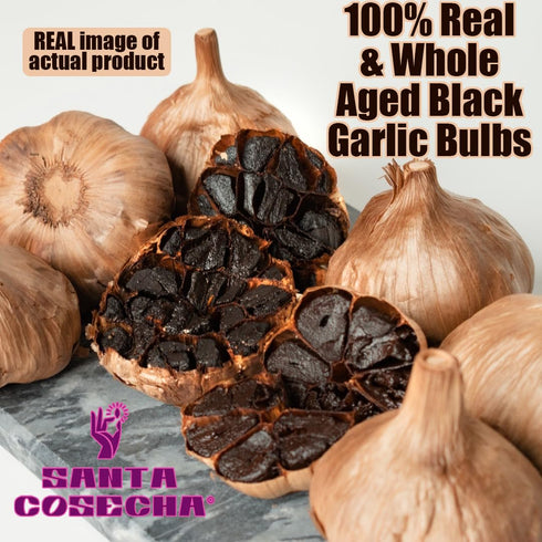 Santa Cosecha Bulbs -100% Bulbs Package 8.82oz (250g) Aged Black Garlic Real and Whole Premium Quality Aged Black