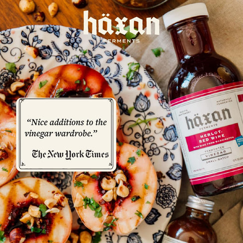 12-Month 5% Haxan Ferments Blackberry Balsamic Vinegar - Aged, Living Unpasteurized Vinegar | Sweet & Tart with Acidity