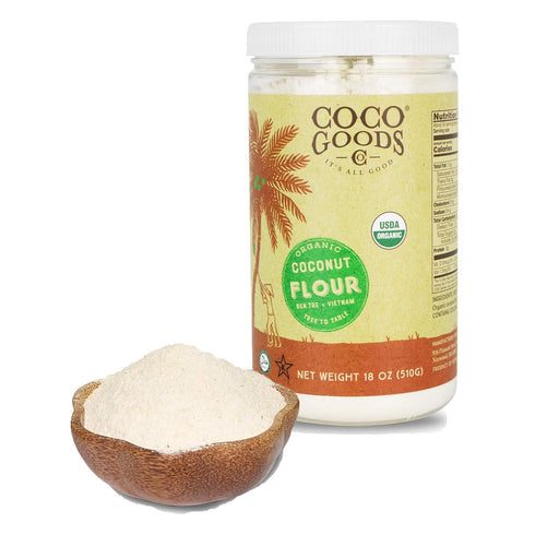 CocoGoodsCo Vietnam Single-Origin Organic Coconut Flour 18 oz/ 1.13 lbs