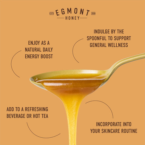 50+ 17.6oz (500g) 100% Egmont Honey Raw Manuka Honey MGO NON-GMO, Kosher, Recycled plastic jar, Traceable Pure