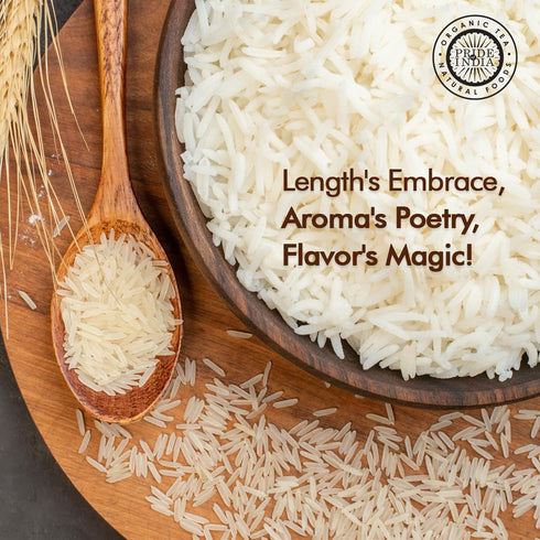 10 (4.54 Pride Of India - Extra Long Indian Premium White Basmati Rice, Pound Kilo) Reclosable Bag - Naturally