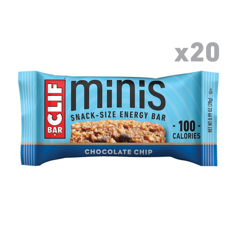 4g 0.99 oz. (20 Pack) CLIF BAR Minis - Chocolate Chip - Made with Organic Oats - Protein - Non-GMO - Plant Based