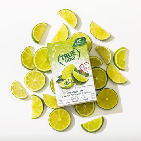 True Lime (Pack 2 64 Packets) , Unsweetened Crystallized Lime of Boxes, Total Individual