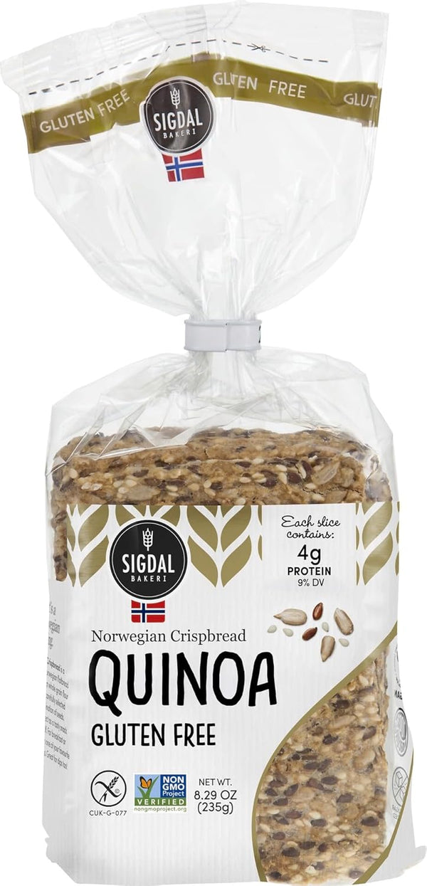 Sigdal Bakeri Gluten Free Quinoa | Norwegian Wholegrain Crispbread | All Natural