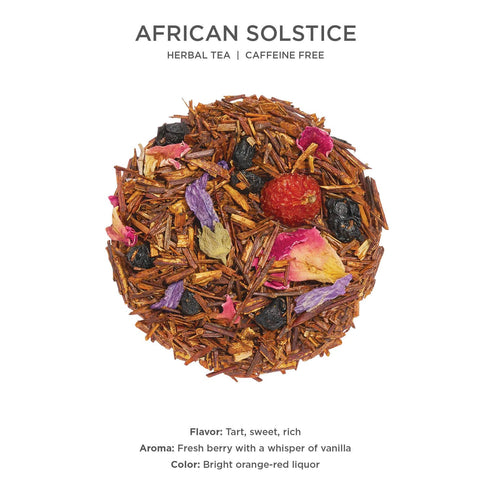 35-50 Tea Forte African Solstice Premium Loose Leaf Caffeine-Free Herbal Tea Blend Canister, Makes Cups
