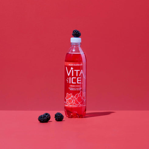 Klarbrunn 12 Pack, 17 oz. Vita Ice Black Raspberry, Bottles